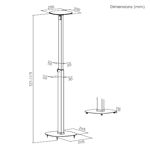 Free-Standing Universal Speaker Stand | S5