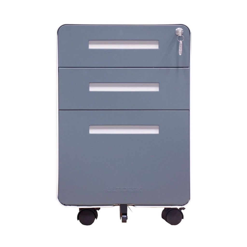 ULTi Vulcan 3-Drawer Mobile Steel Vault Storage Drawer File Cabinet