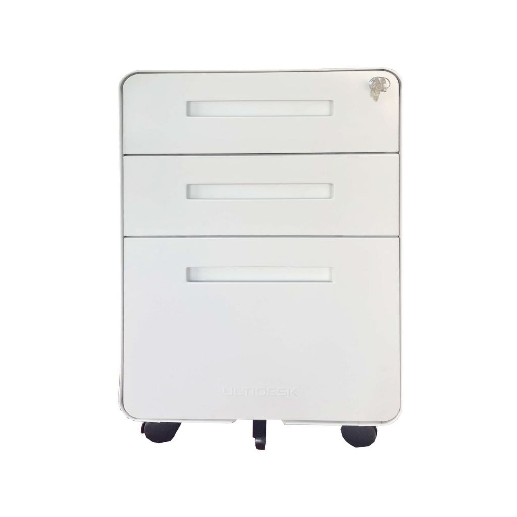 ULTi Vulcan 3-Drawer Mobile Steel Vault Storage Drawer File Cabinet
