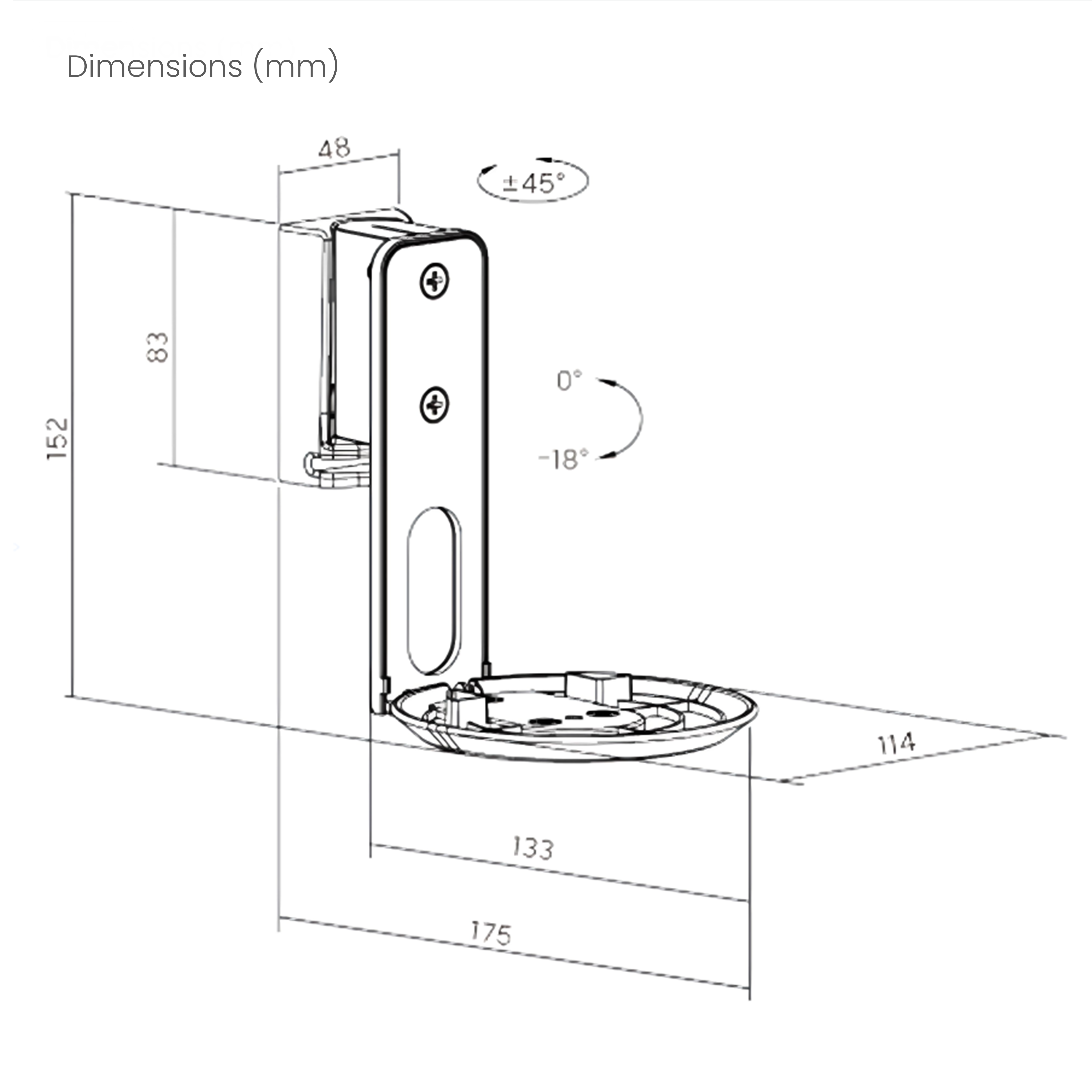Adjustable Speaker Wall Mount for SONOS ERA 100 | C6