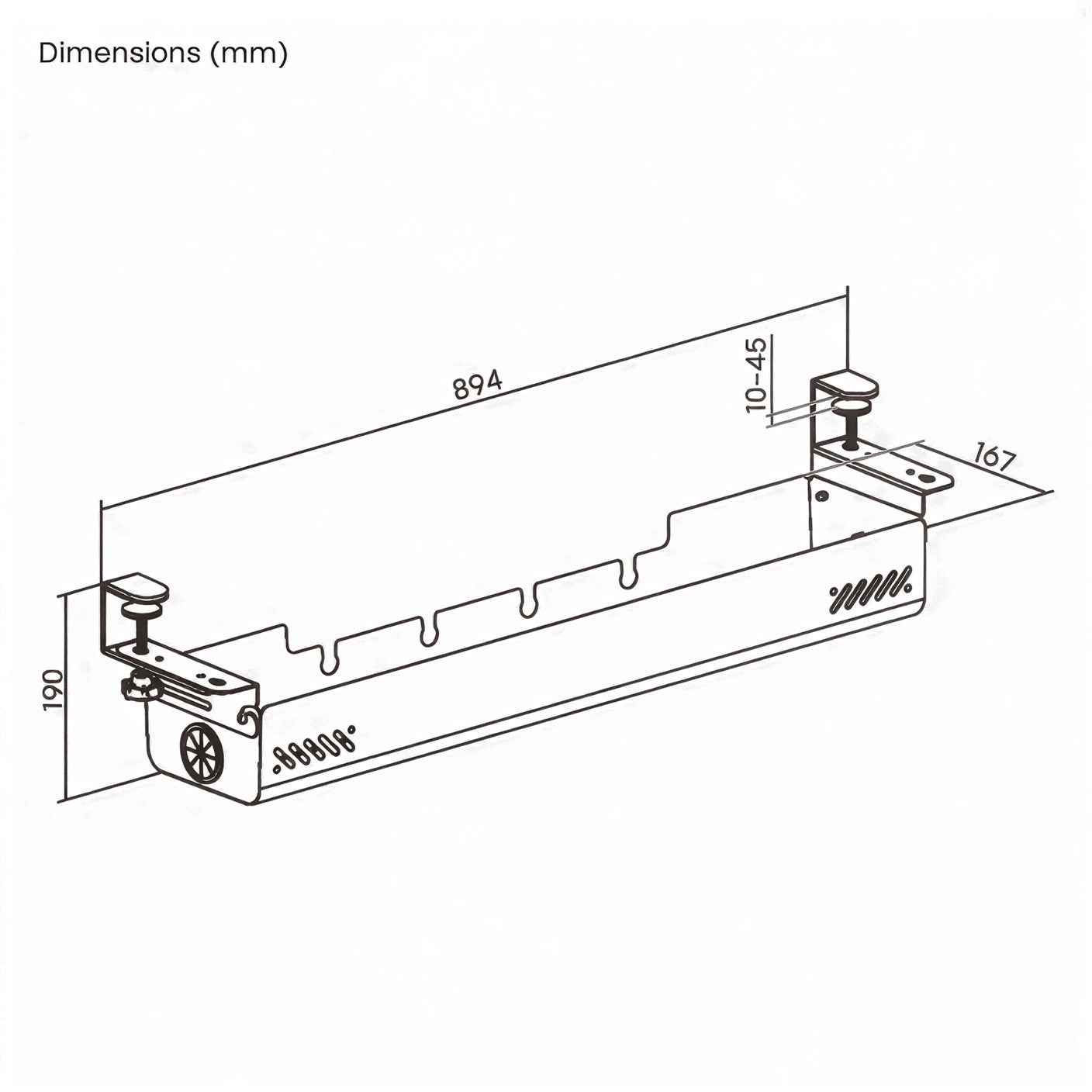Edge Cable Management Tray | C90