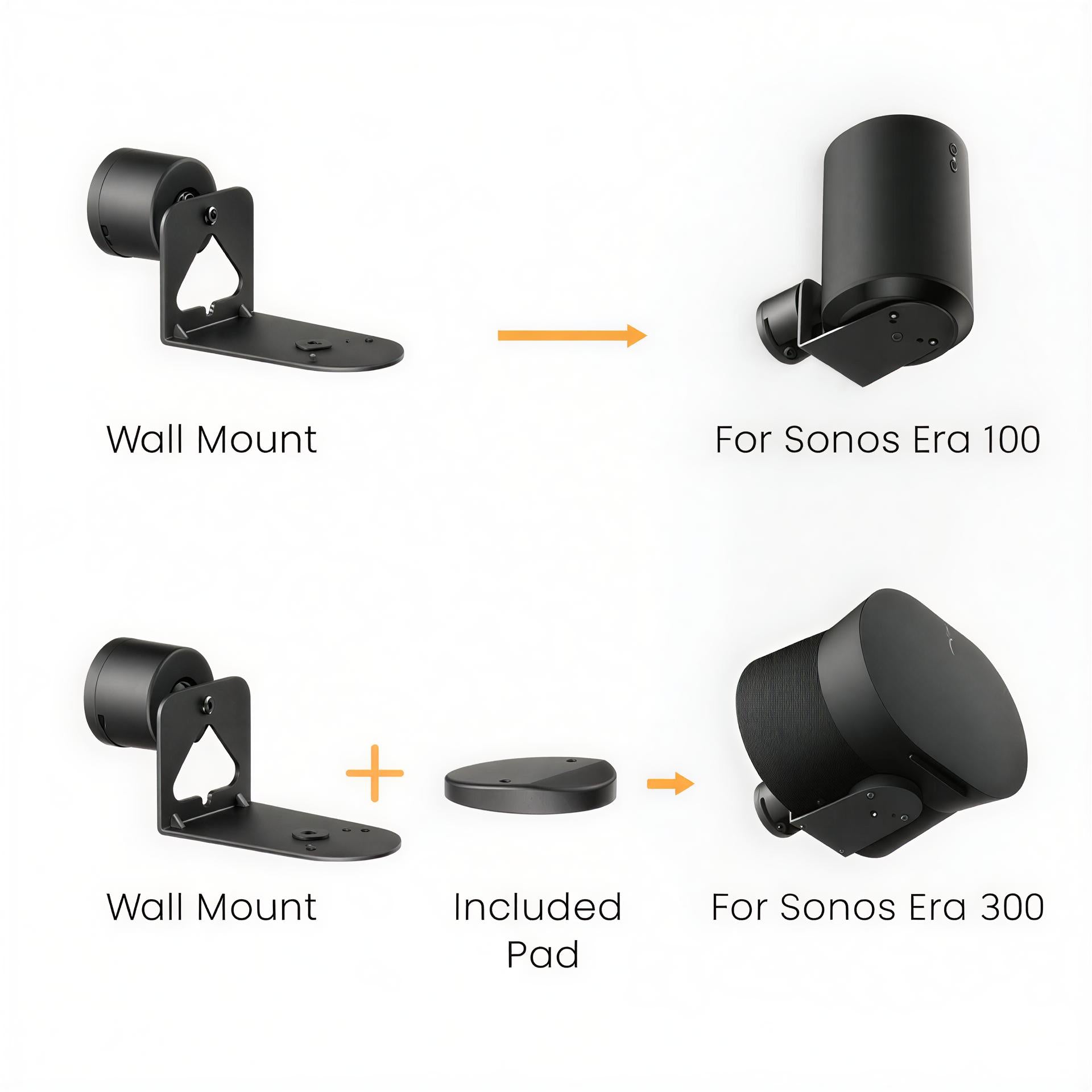 Adjustable Speaker Wall Mount for Sonos ERA 100 & ERA 300 | S11