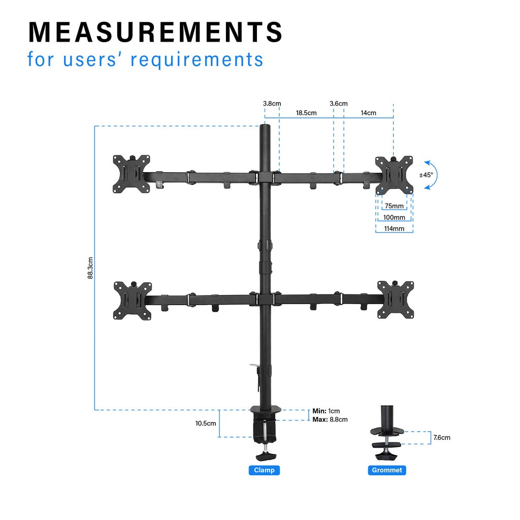 Evo Quad Monitor Mount | T20