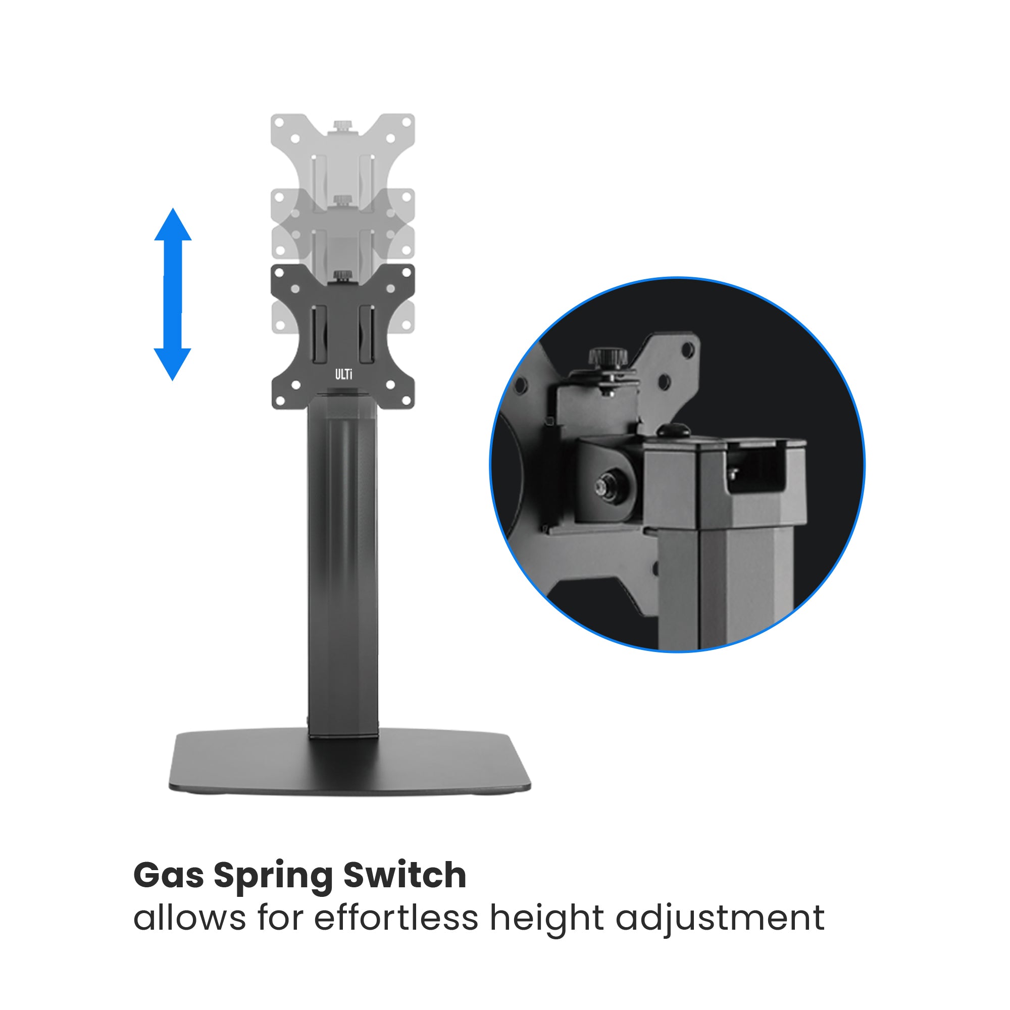 Ergo Gas Lift Single Monitor Stand | T40