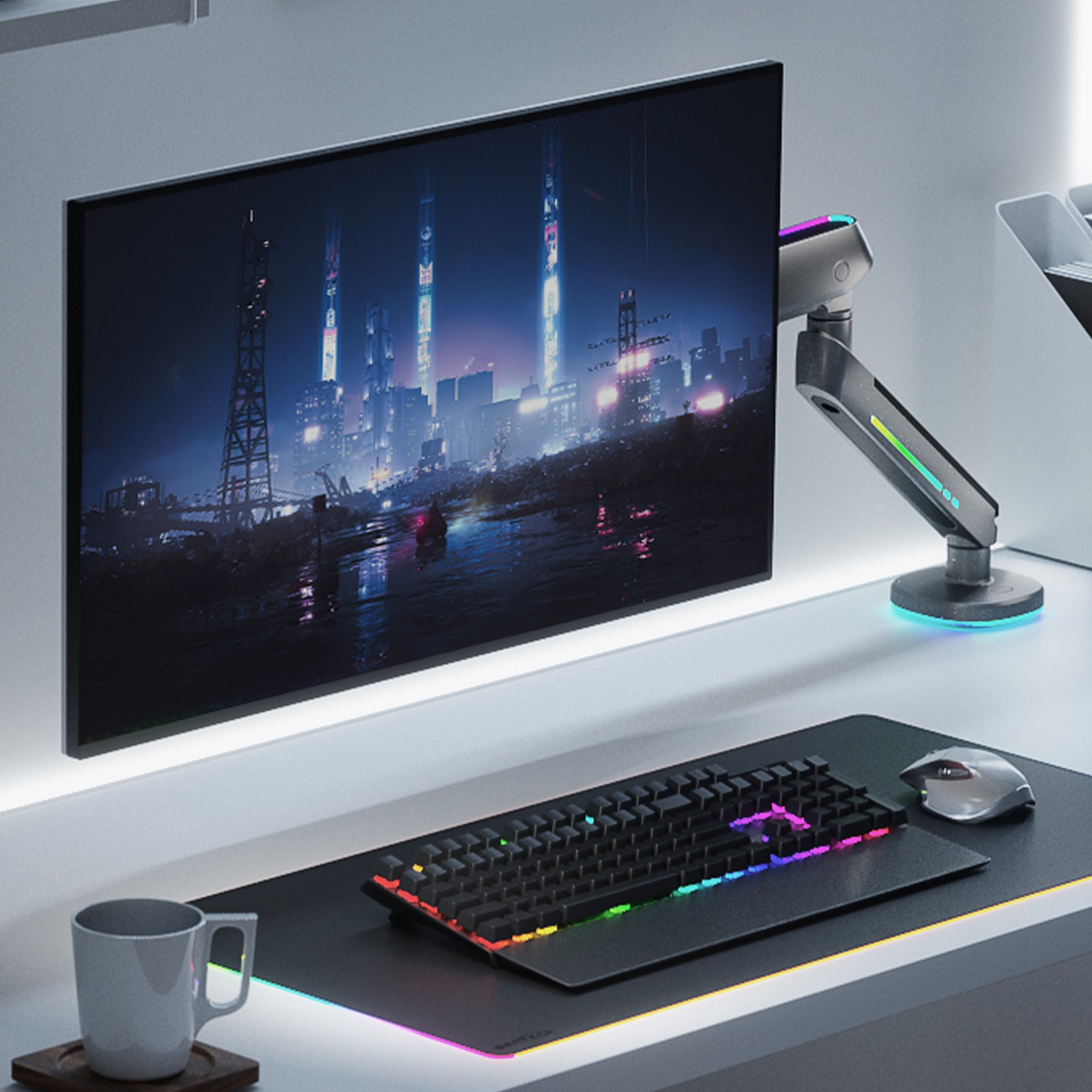 Aura RGB Monitor Arm | T43