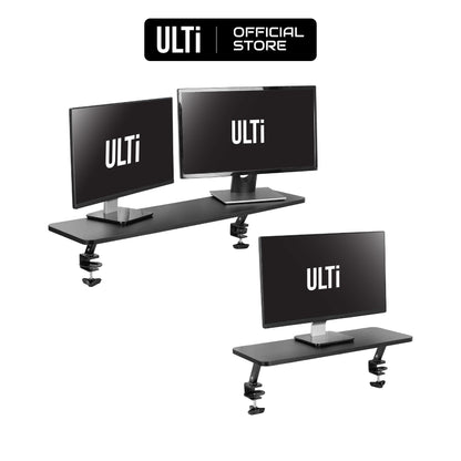 ULTi Clamp-On Monitor Riser & Laptop Stand Shelf