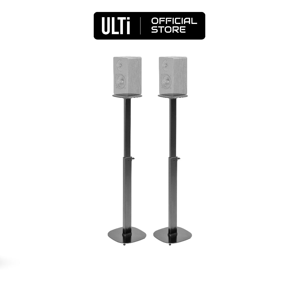 ULTi Free-Standing Universal Speaker Stand, Surround Sound for Satellite & Bookshelf Speakers, Height Adjustable