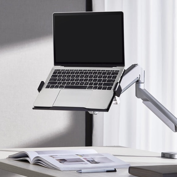 ULTi Laptop Holder, VESA Laptop Mount Tray, Aluminum Design, Fits 11-17 inch Notebook, Compatible w/ Monitor Mount & Arm