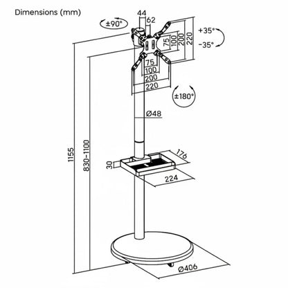 Atlas Mobile Display Floor Stand  | T45