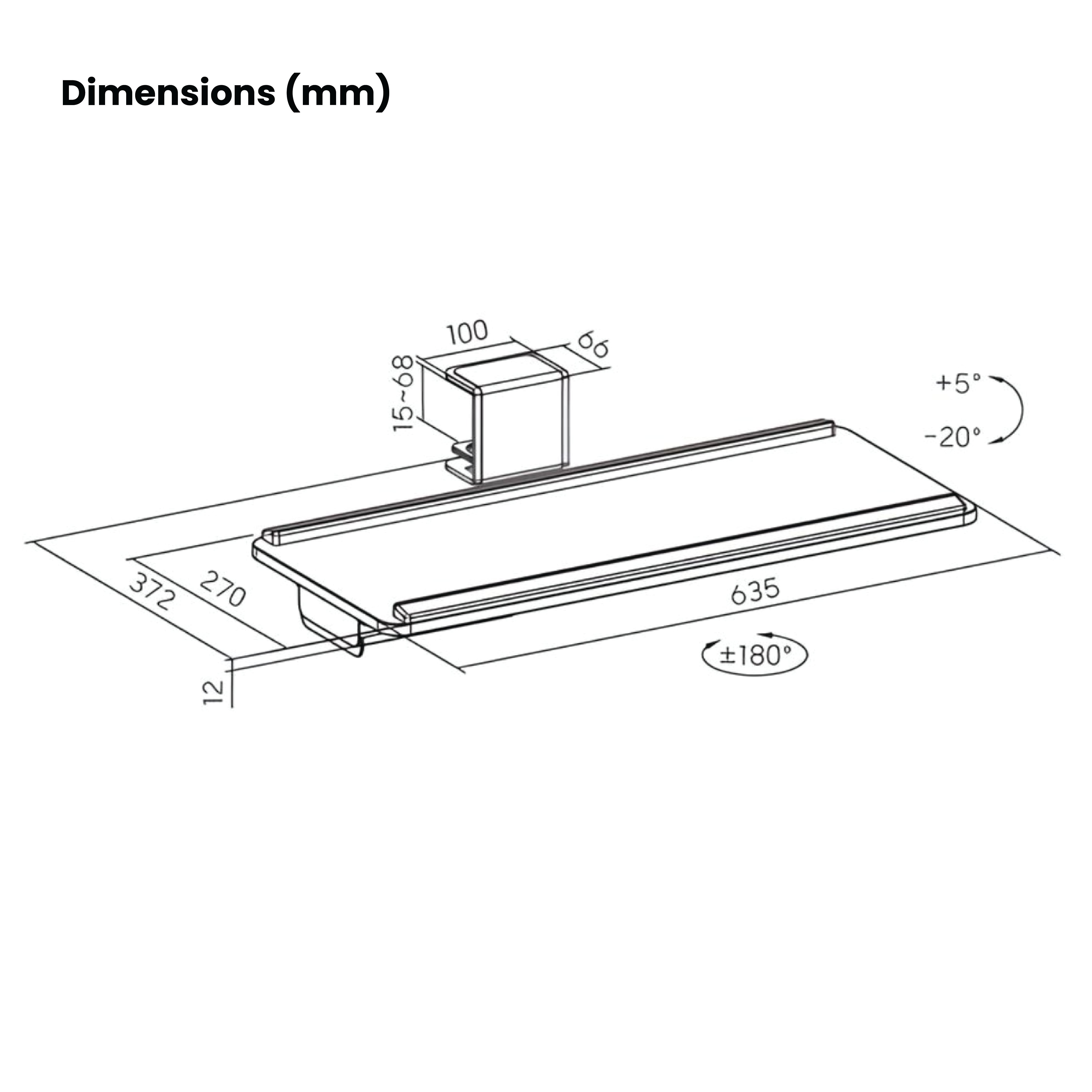 Arc Keyboard Tray | C82