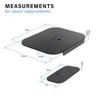 ULTi Steel Reinforcement Bracket Mount Plate for Thin, Glass, Wood, Fragile Table Tops, Monitor Stand C-Clamp & Grommet