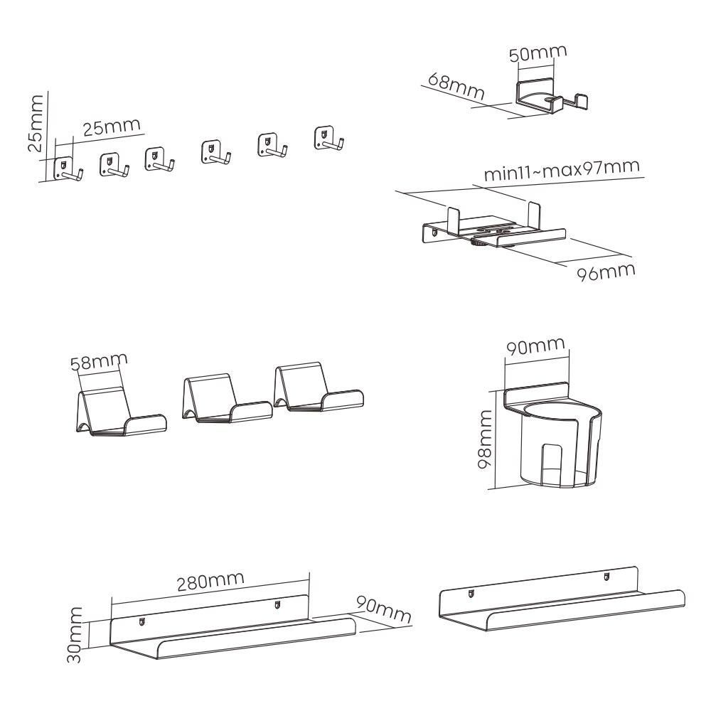 ULTi Pegboard Panel & Accessories Bundle - Desk Organizer | No Drill | Wall Board | Home Decor Accessories