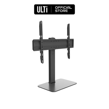 ULTi TV Table Top Stand with Glass Base for 37-70” TVs - Height & Swivel Adjustable, Cable Management, VESA 600x400MM