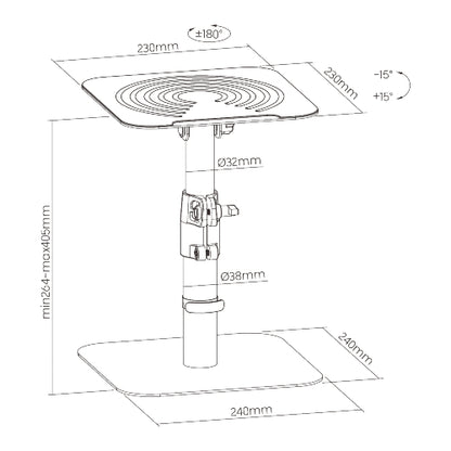 ULTi Desktop Free-Standing Studio Monitor and Speaker Stand