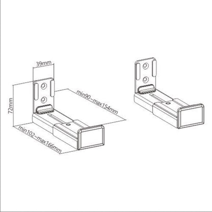 ULTi Bookshelf Audio Speaker Stand & Soundbar Wall Mount