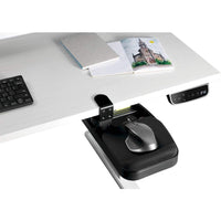 ULTi Clamp-on Storage Tray, Under Desk Drawer with Mouse Pad & Wrist Rest, Office Desk Organizer - Stash & Swivel Design