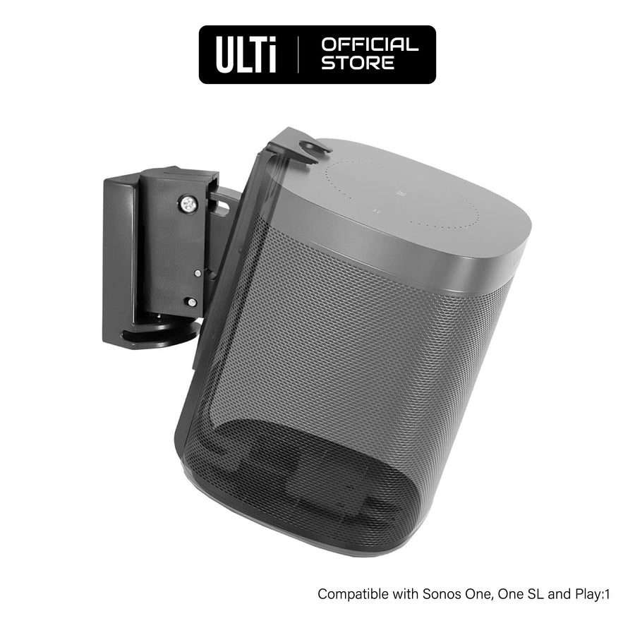 ULTi Adjustable SONOS Wall Mount for SONOS One (Gen 1 & 2), SONOS One SL, Play:1 - Tool Free Swivel & Tilt Adjustment