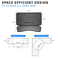 ULTi Desk Converter Riser, Standing Desk, Height Adjustable, Sit-Stand w Monitor & Laptop, Keyboard Tray & Tablet Holder