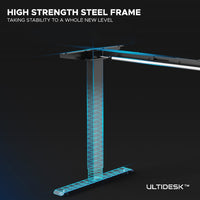 ULTIDESK™ Evolution Standing Desk | Pro Frame | Height Adjustable | Stealth Magnetic Cable Management Track