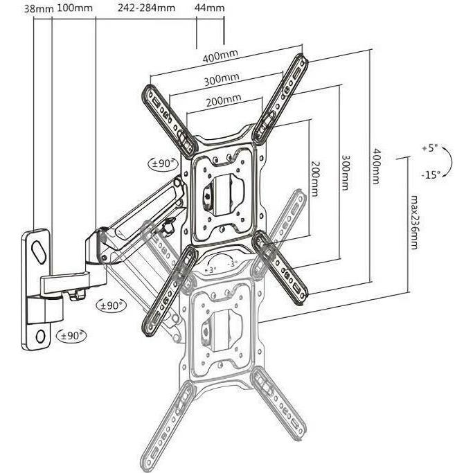 ULTi Evo Gas Spring TV & Monitor Wall Mount