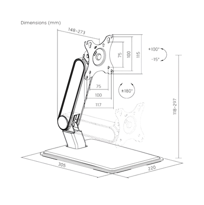 Ergo Pro Monitor Stand | T65