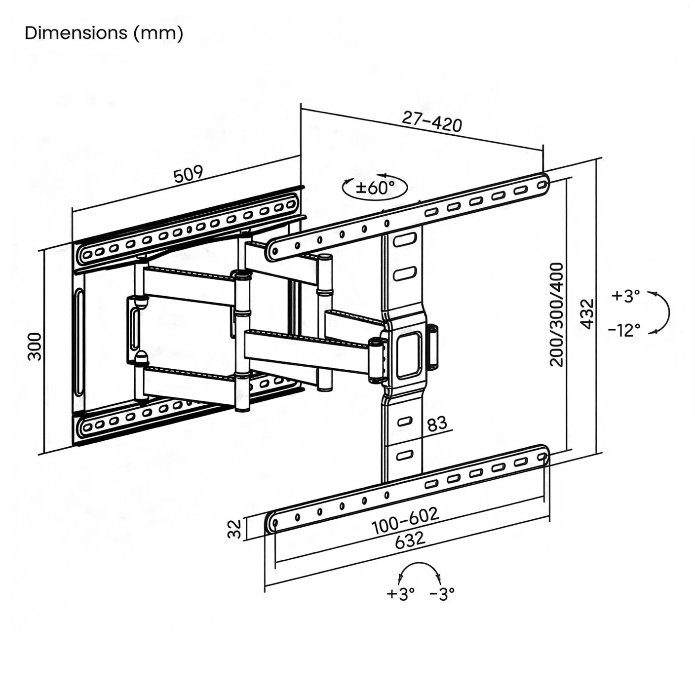 VEGA Full-motion TV Wall Mount | V7