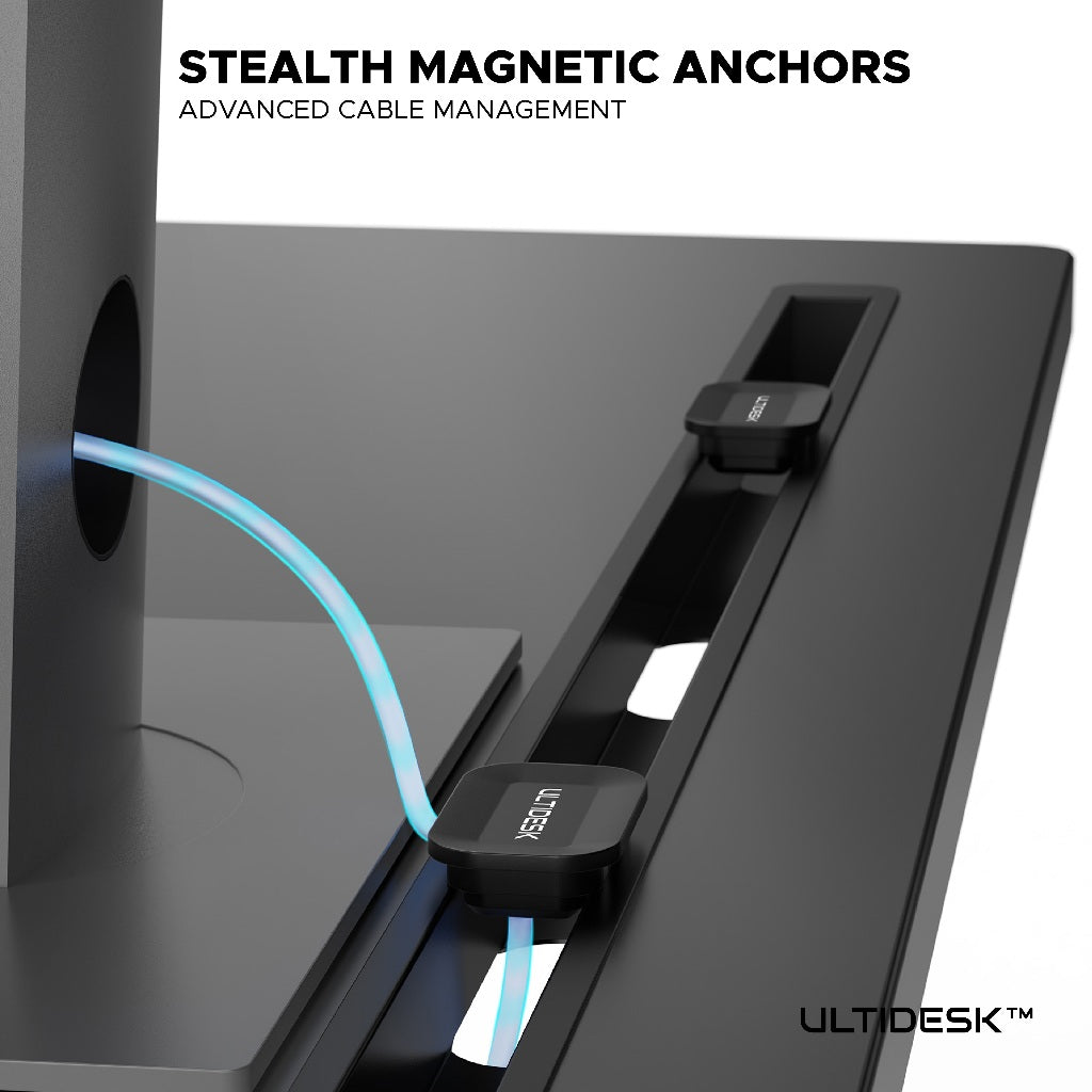 ULTIDESK™ Evolution Standing Desk | Pro Frame | Height Adjustable | Stealth Magnetic Cable Management Track