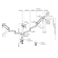 Aero Triple Monitor Arm | T22