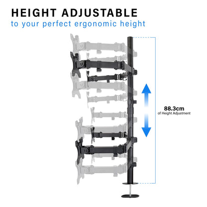 ULTi Evo Quad Monitor Mount Desk Stand