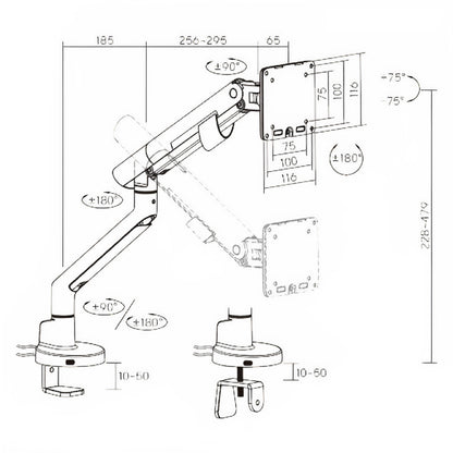 Flex Pro Single Monitor Arm | T17 PRO