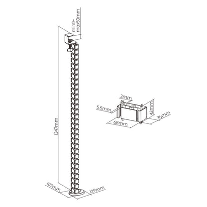 ULTi Clamp-on Under Desk Cable Management Spine