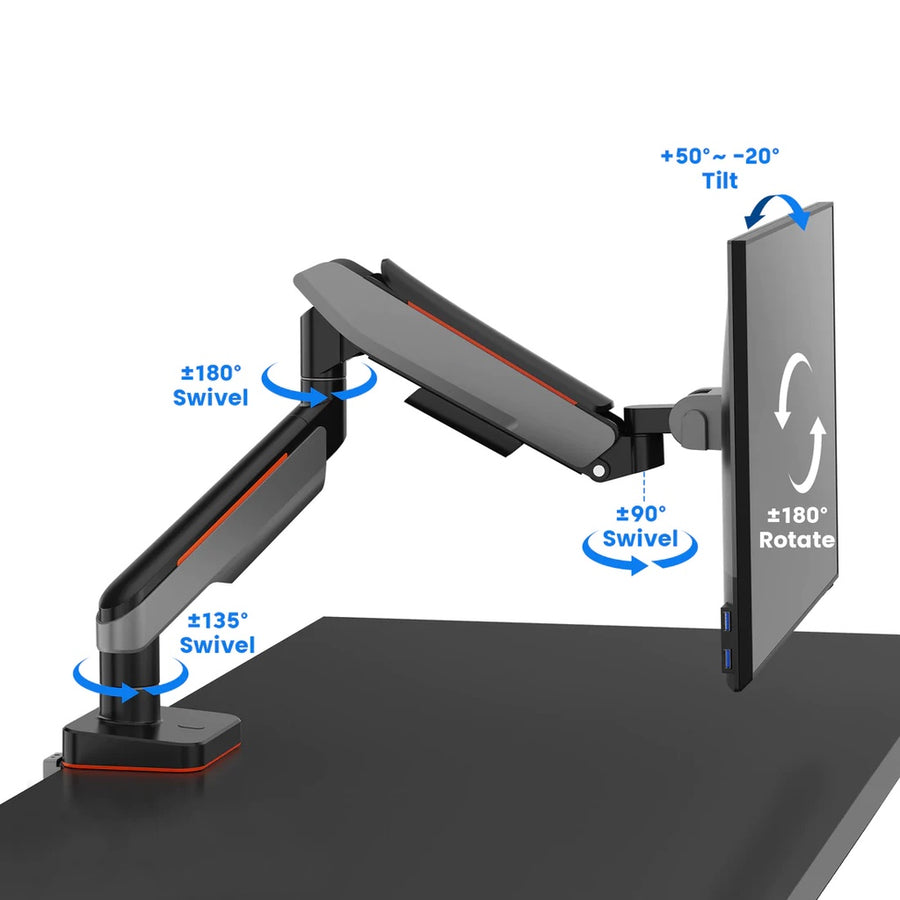 ULTi Magma Heavy-duty Monitor Arm for Ultrawide Monitors (up to 20kg & 49 inch)