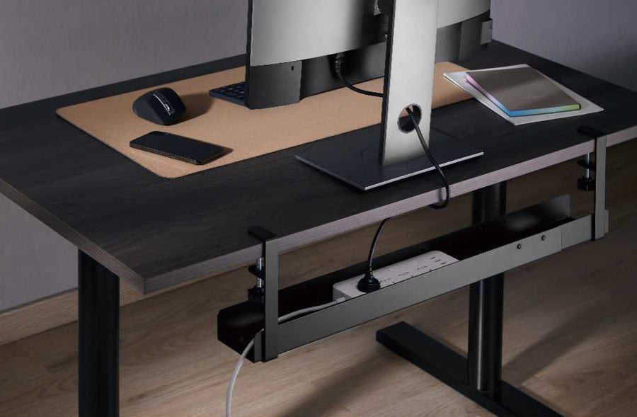 ULTi Ark Easy Access Clamp-On Cable Management Organizer Tray, Extendable & No-Drill Design, Made for Standing Desk