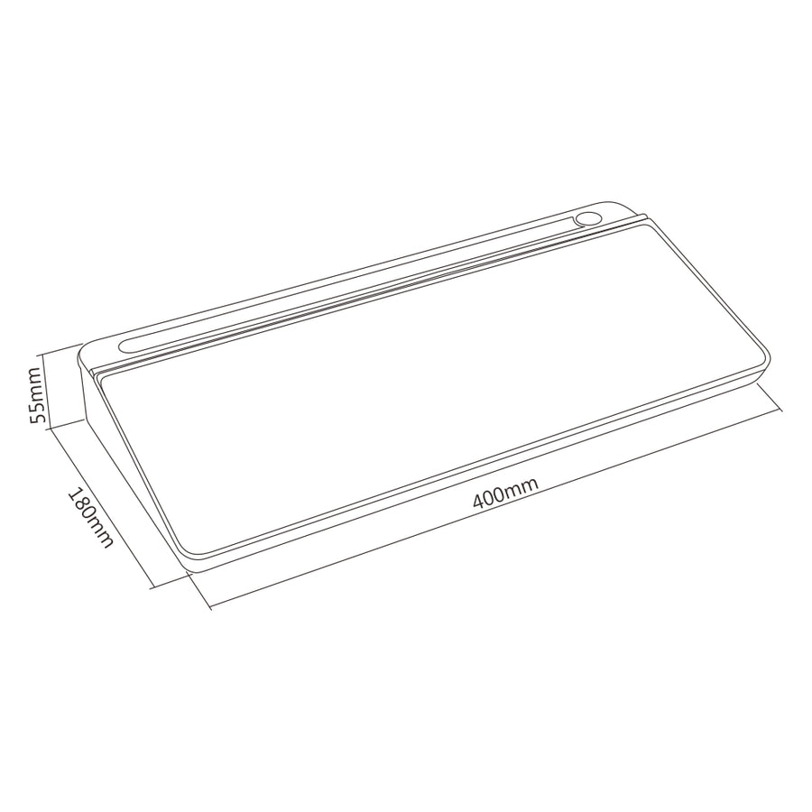 ULTi Deskboard Organizer - Desktop Whiteboard with Pen, Phone & Tablet Holder Stand & Hidden Storage Compartment