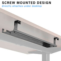 ULTi Cable Management Tray Organizer, Under Desk Power Strip Holder, Hang-on & Screw Design for Electric & Standing Desk