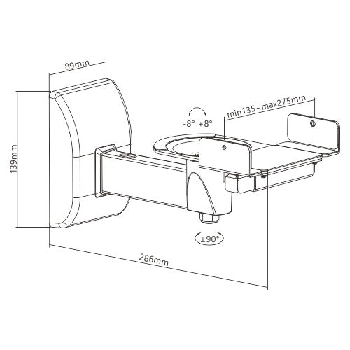 Bookshelf Speaker Wall Mount Bracket | C03