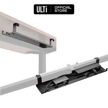 ULTi Cable Management Tray Organizer, Under Desk Power Strip Holder, Hang-on & Screw Design for Electric & Standing Desk
