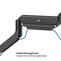 ULTi Vega Heavy Duty Dual Monitor Arm with USB 3.0 Ports, Compatible with 34, 38, 43, 49 Inch Ultrawide & OLED Monitors