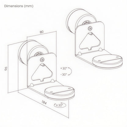 Adjustable Speaker Wall Mount for Sonos ERA 100 & ERA 300 | S11