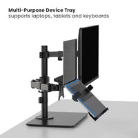 EVO Dual Monitor Stand with Laptop Tray | T49