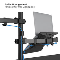 EVO Dual Monitor Stand with Laptop Tray | T49