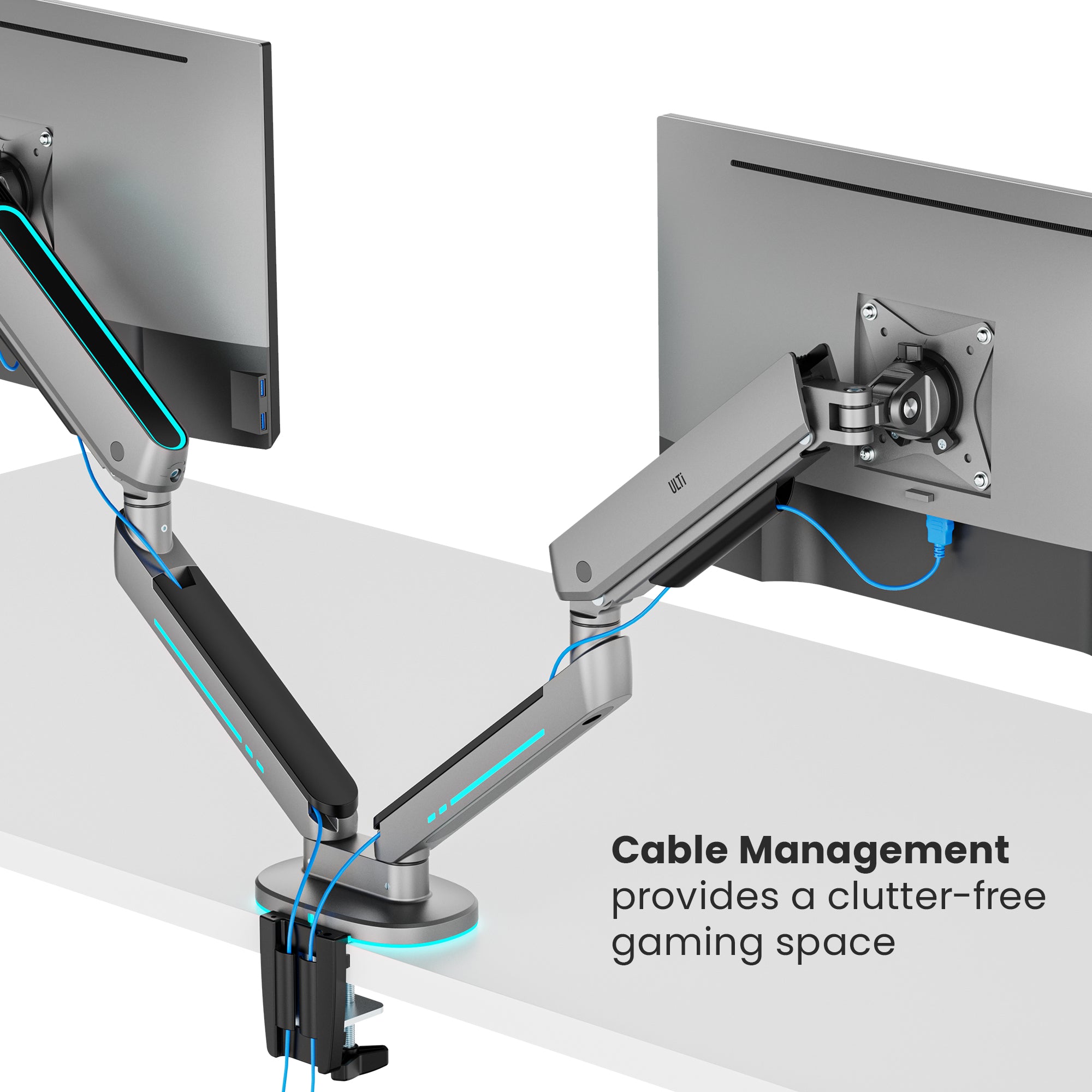 Aura RGB Dual Monitor Arm | T52