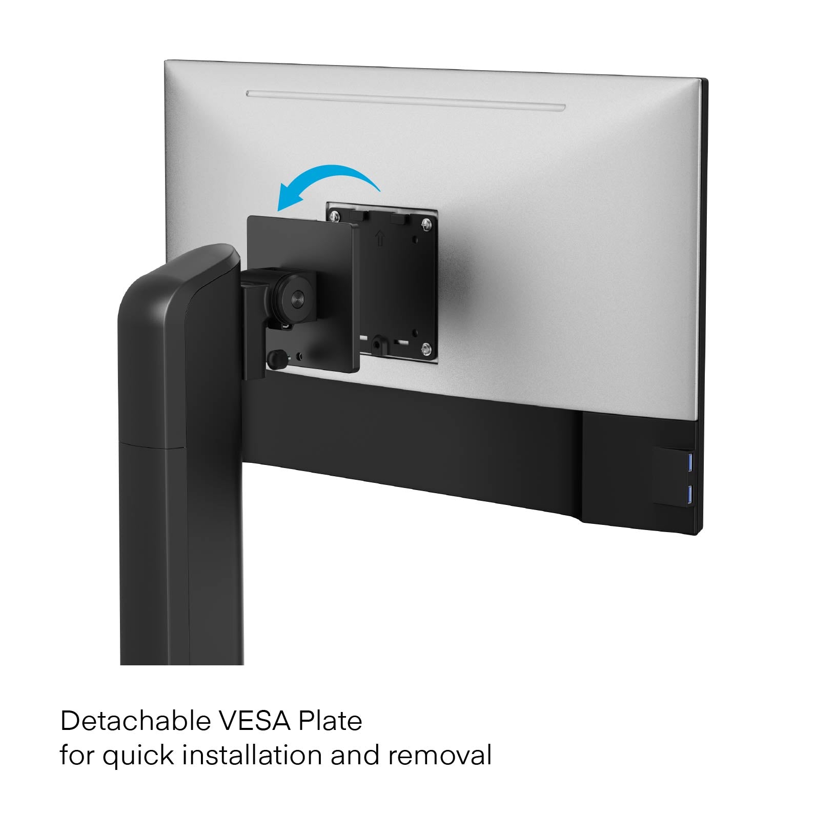 Ergo Heavy-Duty Vertical Lift Free-Standing Monitor Stand | T71