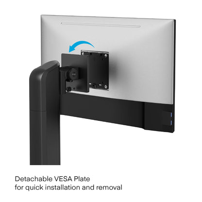 Ergo Heavy-Duty Vertical Lift Free-Standing Monitor Stand | T71