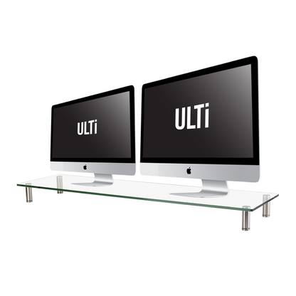 ULTi Premium Tempered Glass Monitor Stand Riser Shelf