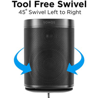 ULTi Adjustable SONOS Wall Mount for SONOS One (Gen 1 & 2), SONOS One SL, Play:1 - Tool Free Swivel & Tilt Adjustment