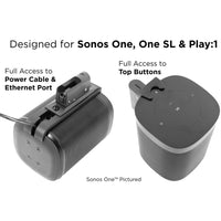 ULTi Adjustable SONOS Wall Mount for SONOS One (Gen 1 & 2), SONOS One SL, Play:1 - Tool Free Swivel & Tilt Adjustment
