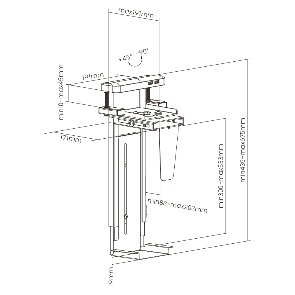 Clamp-On PC Holder