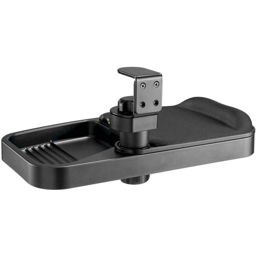 ULTi Clamp-on Storage Tray, Under Desk Drawer with Mouse Pad & Wrist Rest, Office Desk Organizer - Stash & Swivel Design