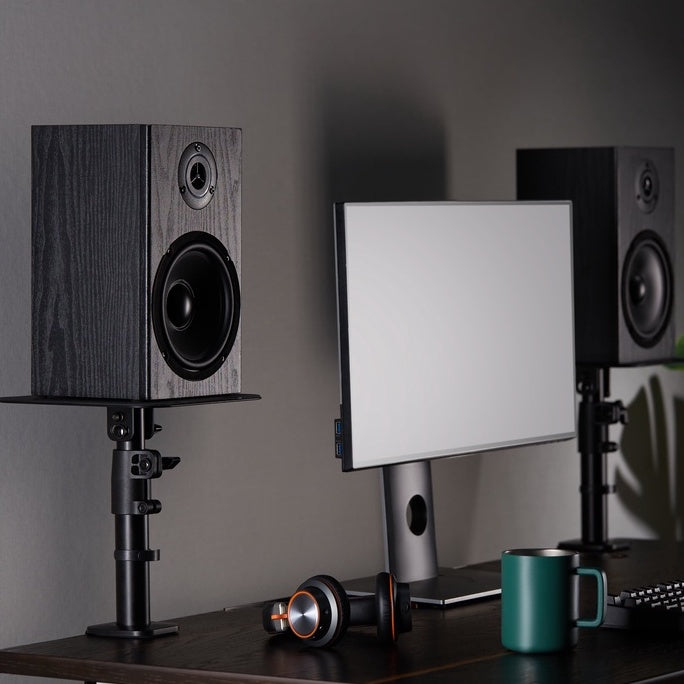 ULTi Desktop Clamp-On Studio Monitor and Speaker Stand - Set of 2
